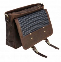 Кожаный мужской коричневый портфель TARWA RC-0001-4lx