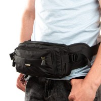 Мужская сумка на пояс Lanpad 63737 black