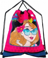 Набор школьный рюкзак, сумка для обуви для девочек DeLune 3-174