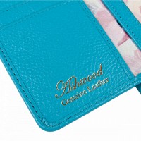 Английский женский кожаный кошелек Ashwood J54 BLUE ATOLL (Синий)