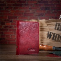 Обложка для документов из кожи HiArt AD-03 красная