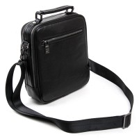 Мужская кожаная сумка через плечо BRETTON 9366-3 black