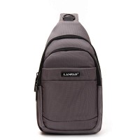 Мужская тканевая сумка-слинг Lanpad 63746 gray
