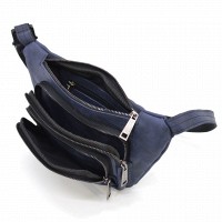 Мужская кожаная сумка бананка, сумка напоясная TARWA RK-8179-3md