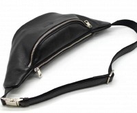 Кожаная черная сумка на пояс TARWA ga-3036-4lx