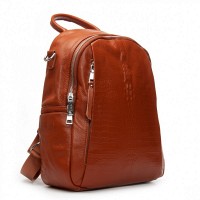 Женский кожаный рюкзак ALEX RAI 8907-9 camel croco