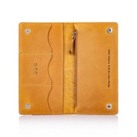 Кожаный бумажник Hi Art WP-05 Mehendi Art желтый