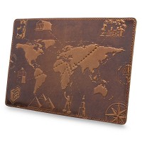 Обложка для паспорта из кожи HiArt PC-01 Crystal Amber 7 wonders of the world