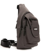 Мужская тканевая сумка-слинг Lanpad 0936 grey бол