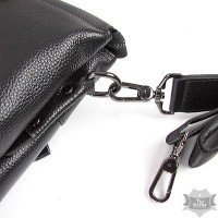 Мужской кожаный черный деловой портфель