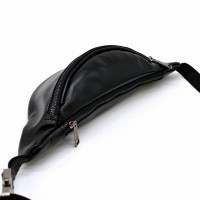 Кожаная черная сумка на пояс Tarwa ga-3035-3md