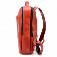 Кожаный женский красный рюкзак TARWA rr-7280-3md