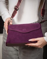 Женская замшевая сумка ALEX RAI 99118 bordo