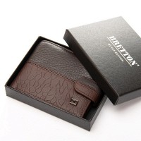 Мужской кожаный кошелек с зажимом для купюр BE BRETTON 208-L0613 brown mix