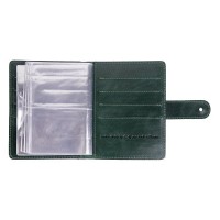 Кожаный картхолдер Hi Art «Mehendi Classic» CH-06 Crystal Green