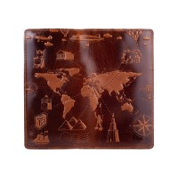 Кожаный бумажник Hi Art коричневый 7 wonders of the world WP-02 (127443)