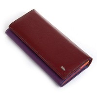Женский кожаный кошелек Rainbow DR. BOND WRS-501-2 wine red