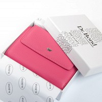 Женский кожаный кошелек Bright DR. BOND WS-31 plum-red