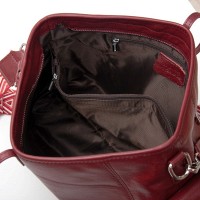 Женская кожаная сумка классическая ALEX RAI 91008-9 bordo