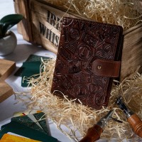 Кожаный картхолдер Hi Art «Let's Go Travel» CH-06 Crystal Сognac