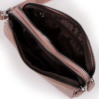 Женская кожаная косметичка Cosmetic 6002-A pink