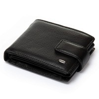 Мужской кожаный кошелек  DR. BOND M2CK black
