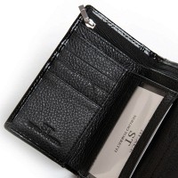 Женский кожаный лаковый кошелек SERGIO TORRETTI FEW214 black