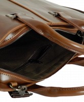 Коричневый кожаный портфель TRAUM 7170-04