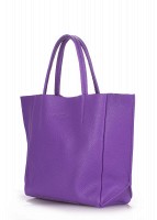 Кожаная сумка POOLPARTY Soho violet
