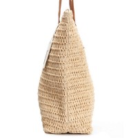Пляжная плетеная сумка PODIUM 9123 beige
