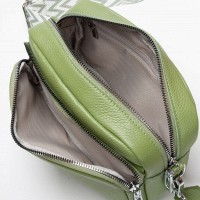 Женский молодежный кожаный клатч ALEX RAI 3803 apple green