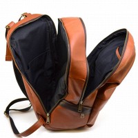Кожаный мужской рыжий рюкзак TARWA gb-7340-3md