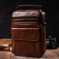 Кожаная мужская сумка через плечо Vintage 21954 