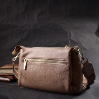 Молодежная женская кожаная сумка через плечо Vintage 22289