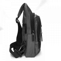Мужская тканевая сумка-слинг Lanpad 80002 gray