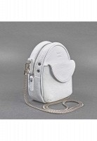 Кожаная женская сумка	мини Kroha белая флотар TW-KROHA-WHITE-FLO