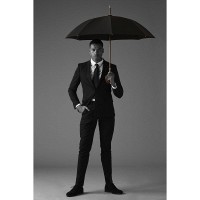 Мужской механический зонт-трость Fulton Diamond G851 The Radiant - Tonal Herringbone