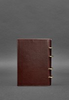 Кожаный блокнот на кольцах (софт-бук) BlankNote 9.0 с твердой бордовой обложкой BN-SB-9-HARD-VIN 