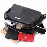 Молодежная женская кожаная сумка через плечо Vintage 22592 