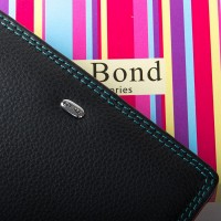 Женский кожаный кошелек Rainbow  DR. BOND  WRN-2 black