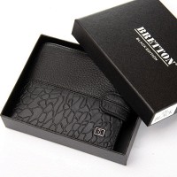 Мужской кожаный кошелек BE BRETTON 308L black mix