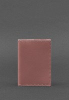 Кожаная обложка для паспорта 1.2 розовая BN-OP-1-2-PINK-PEACH