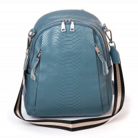Женская кожаный рюкзак ALEX RAI 8907-9 blue