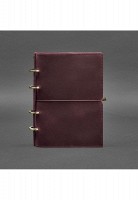 Кожаный блокнот на кольцах (софт-бук) BlankNote 9.0 в мягкой бордовой обложке BN-SB-9-SOFT-VIN-KR