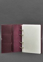 Кожаный блокнот на кольцах (софт-бук) BlankNote 9.0 в мягкой бордовой обложке BN-SB-9-SOFT-VIN-KR