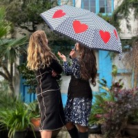 Зонт женский механический Fulton L354-041697 Minilite-2 Love Heart Spot (Сердца)