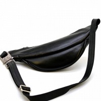 Кожаная черная сумка на пояс Tarwa ga-3035-3md