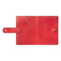 Обложка для паспорта из кожи Hi Art PB-02/1 Shabby Red Berry