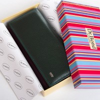Женский кожаный кошелек Rainbow DR. BOND WRS-501-2 green