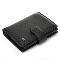 Мужской кожаный кошелек с правником DR. BOND M24CK black